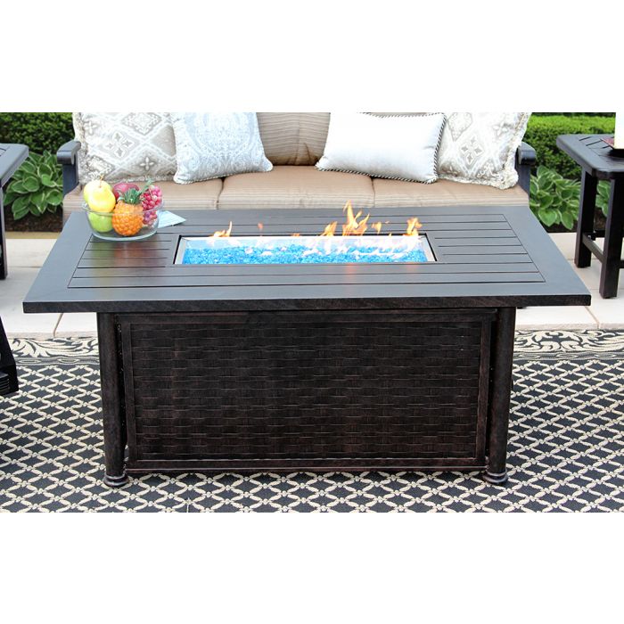Outdoor Patio 34 X 58 Rectangle, Rectangular Outdoor Fire Pit Table